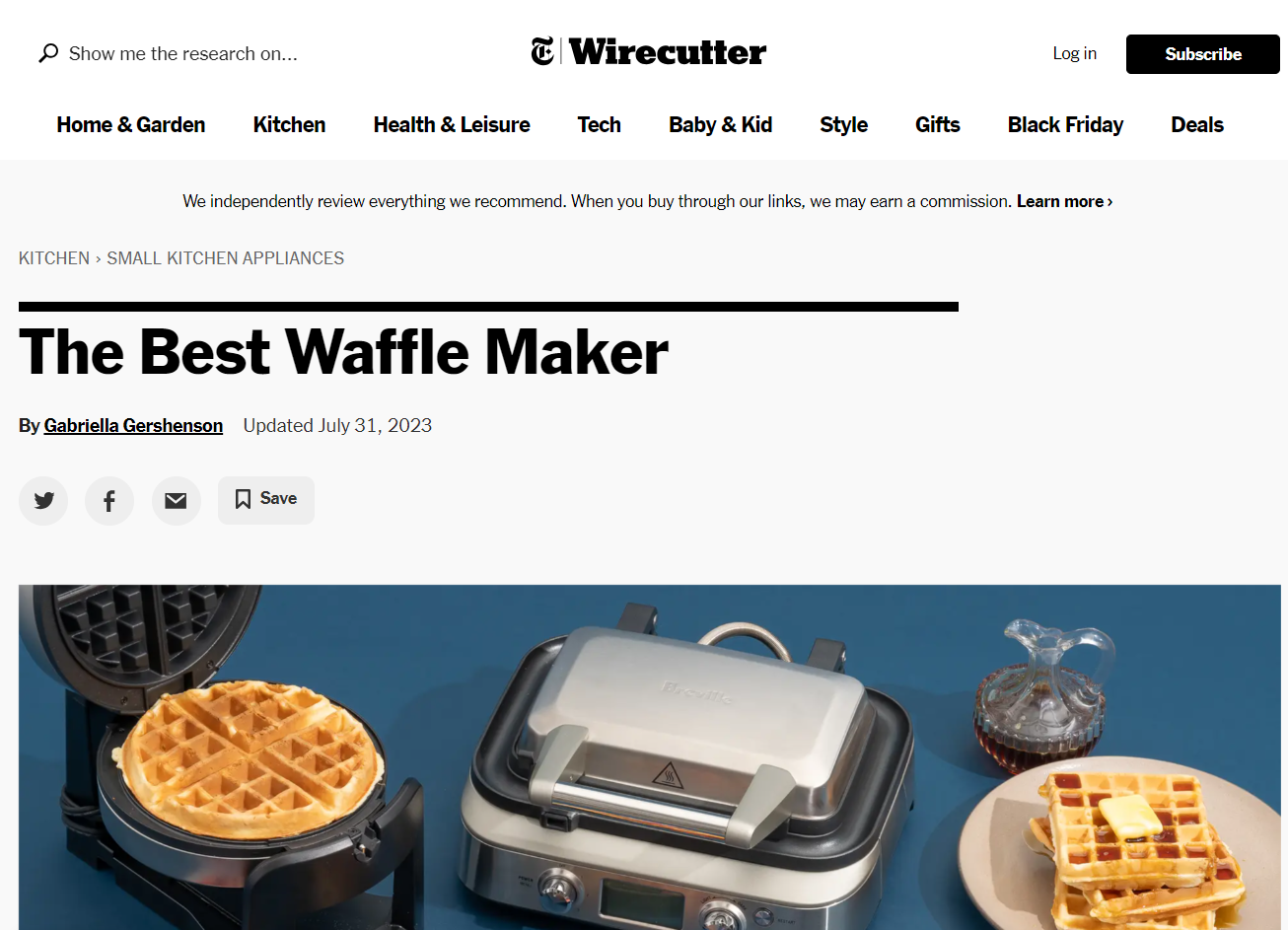 NYT: The Best Waffle Maker